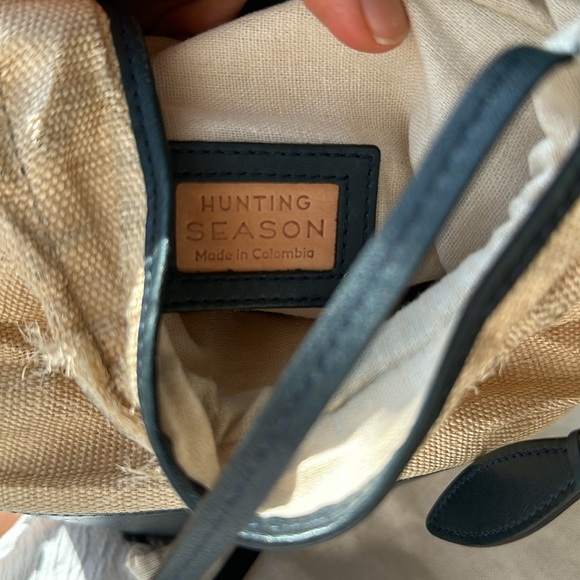 Hunting Season Raffia and Leather bucket bag - Picture 5 of 5